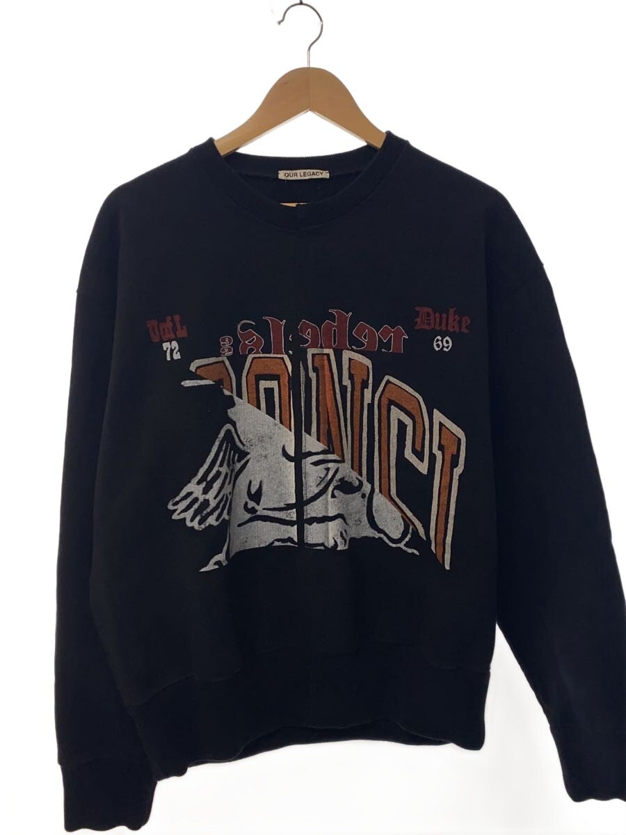 OUR LEGACY◆スウェット/48/コットン/BLK/SLASHED BASE SWEAT