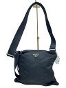 【中古】PRADA◆三角ロゴプレートショルダーバッグ/ナイロン/BLK/内側使用感//【バッグ】(4)