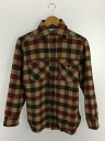 【中古】Woolrich◆70s/CPOシャツ/S/--/BRW/チェック【メンズウェア】