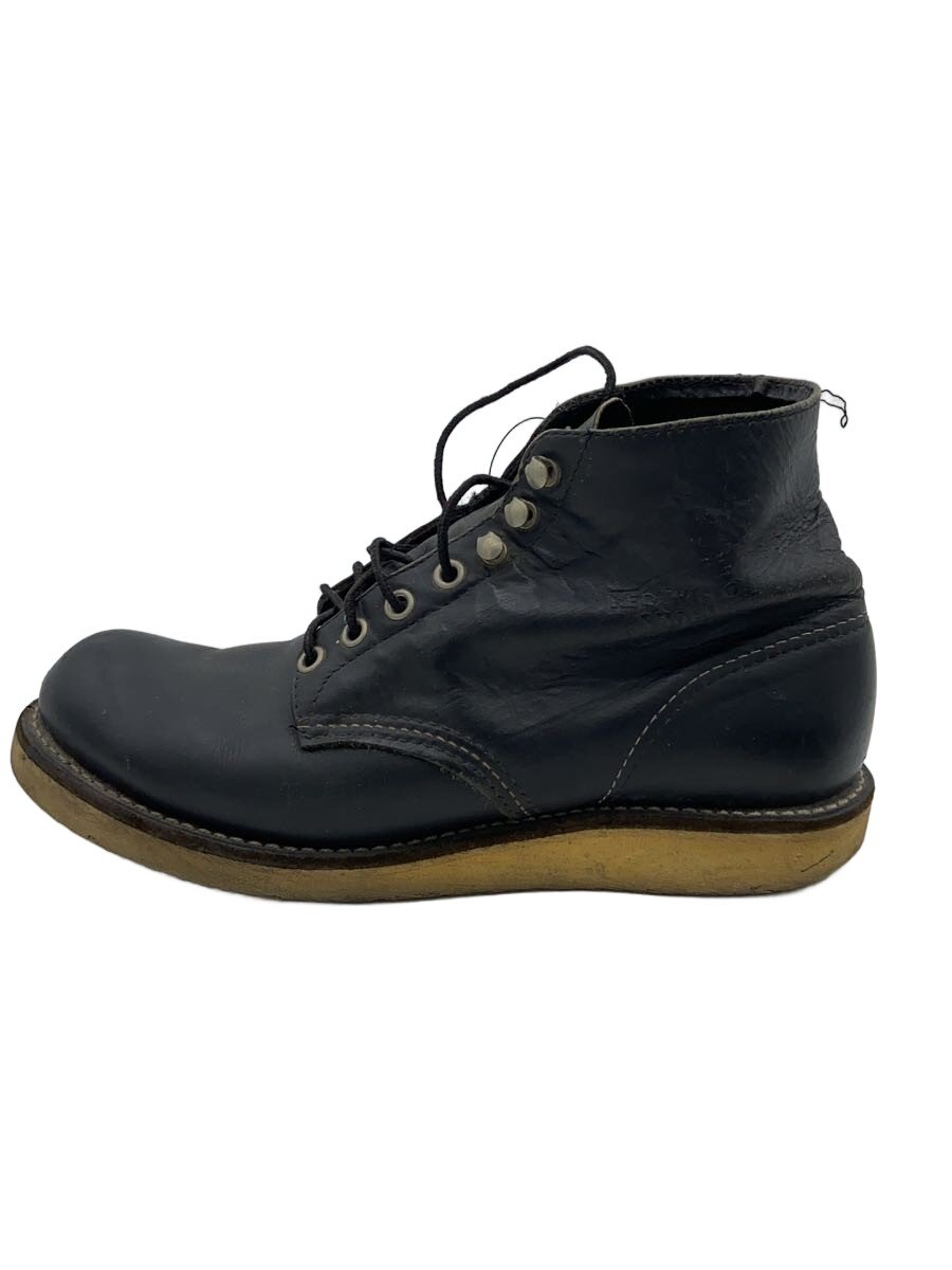 【中古】RED WING◆エンジニアブーツ/US7/UK6/BLK/レザー/8165/使用感有【シューズ】