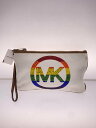 【中古】MICHAEL KORS◆ポーチ/コットン/WHT/32T2ST9W7C【バッグ】(4)