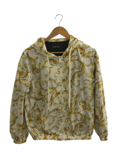 【中古】GIANNI VERSACE◆ナイロンジャケット/38/ポリエステル/WHT/総柄【メンズウェア】 【中古】GIANNI VERSACE◆ナイロンジャケット/38/ポリエステル/WHT/総柄【メンズウェア】