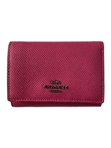 【中古】COACH◆3つ折り財布/レザー/PNK/無地/レディース/39737【服飾雑貨他】 【中古】COACH◆3つ折り財布/レザー/PNK/無地/レディース/39737【服飾雑貨他】