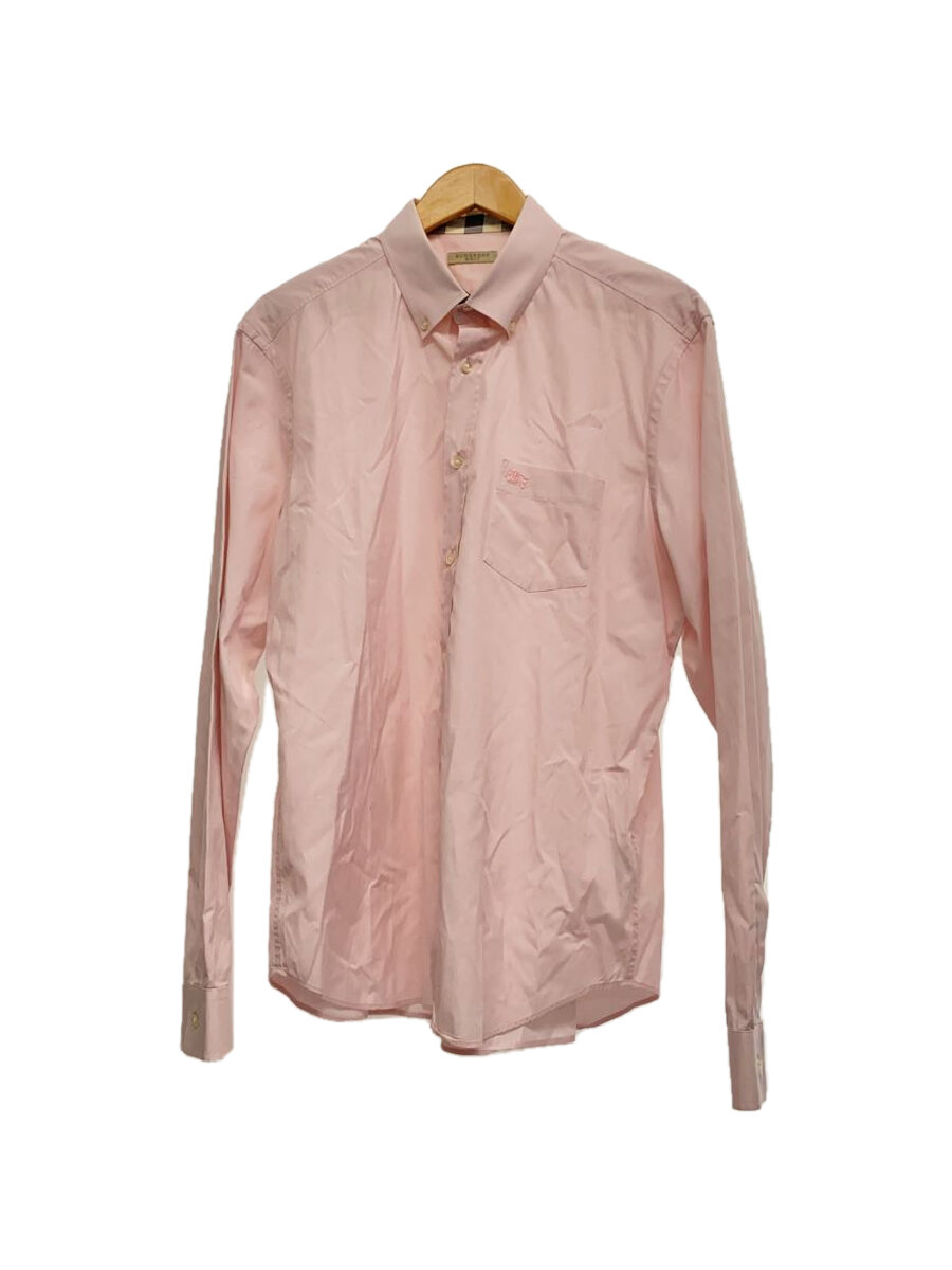 【中古】BURBERRY BRIT◆長袖シャツ/XL/コットン/PNK【メンズウェア】