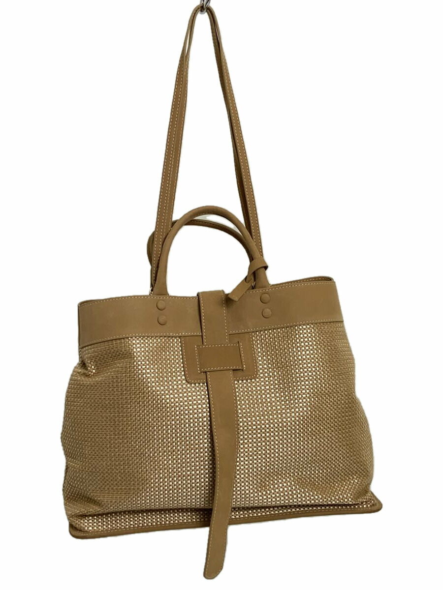 【中古】mica della valle◆トートバッグ/--/BEG/TAE-0011W【バッグ】