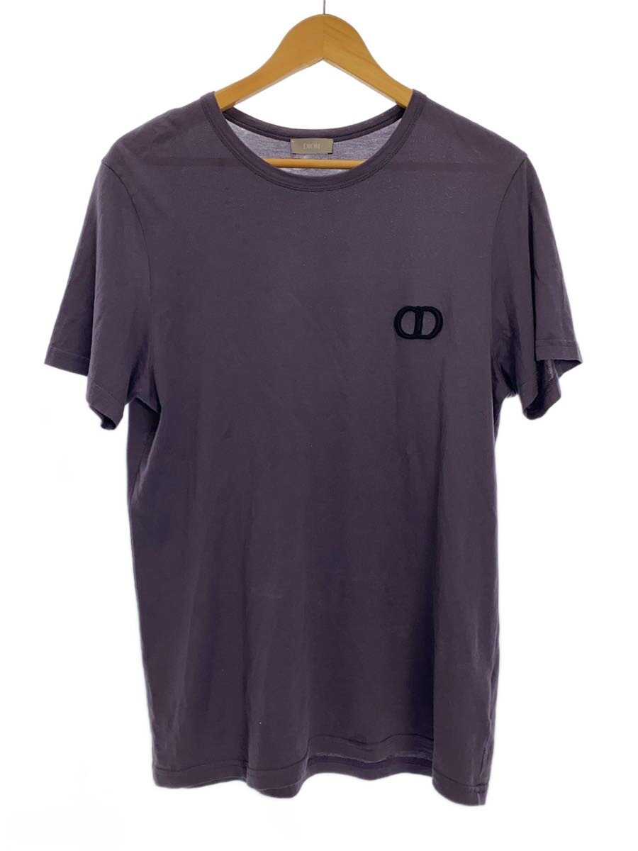 【中古】Christian Dior◆Icon Tシャツ/ロゴ刺繍/フロント部数か所シミ有/L/コットン/PUP/013J600A0589//【メンズウェア】