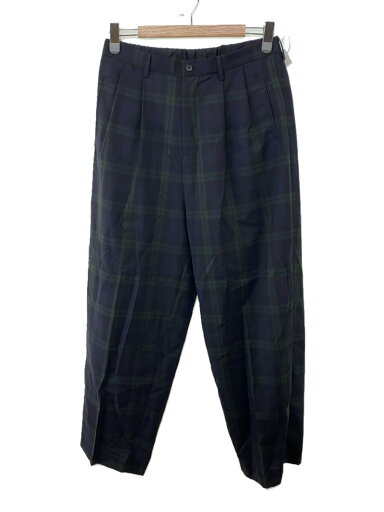 【中古】MB◆ハイエンド尾州ウールスラックスパンツ/L/ウール/GRN/チェック/HBW029//【メンズウェア】 【中古】MB◆ハイエンド尾州ウールスラックスパンツ/L/ウール/GRN/チェック/HBW029//【メンズウェア】