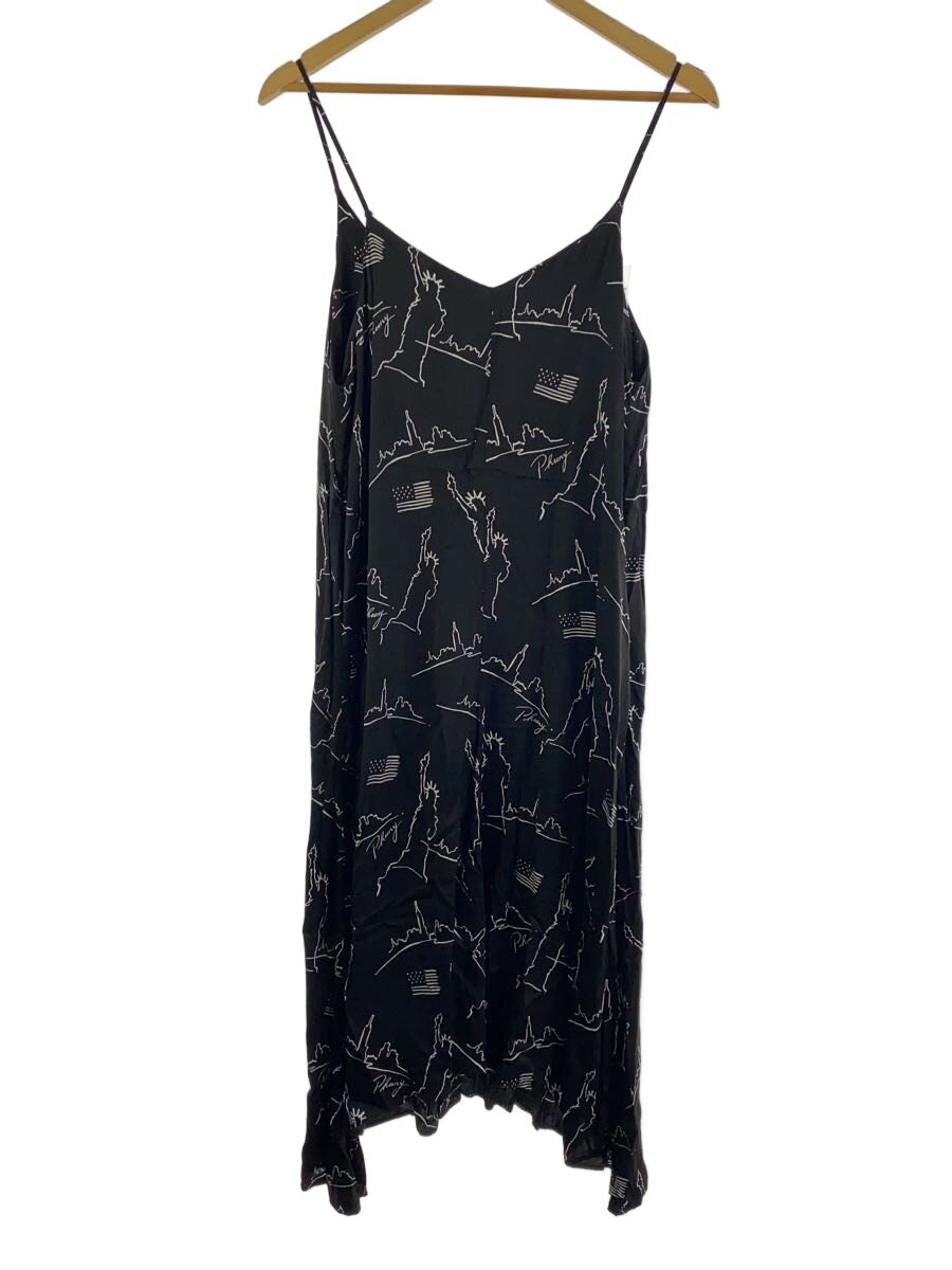 【中古】PHEENY◆キャミワンピース/FREE/レーヨン/BLK/総柄/PA18-0P02【レディースウェア】