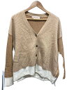 【中古】MARNI◆22SS/バイカラーニットカーディガン/40/ウール/ブラウン/CDMD0229Q0【レディースウェア】(4)