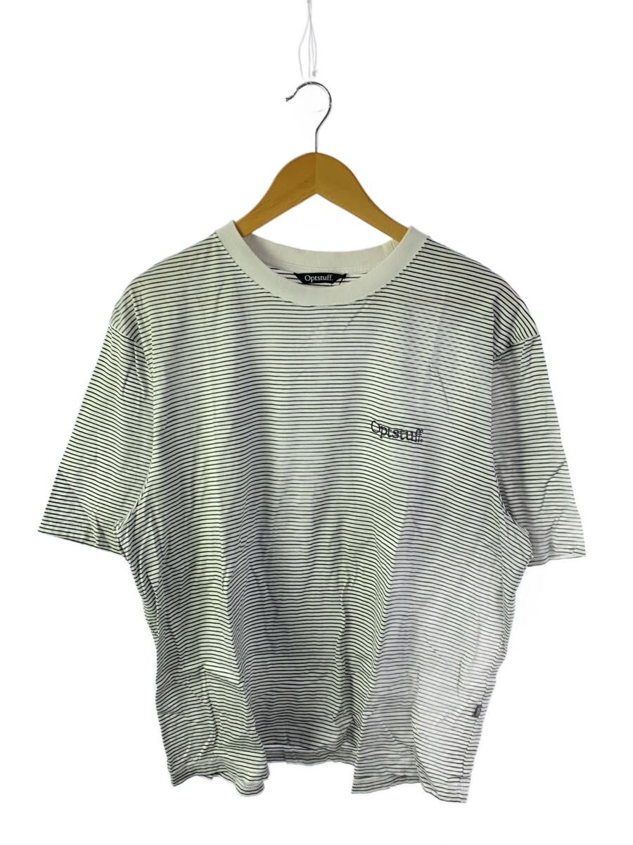 Optstuff◆Tシャツ/M/コットン/WHT/ボーダー/OPT10006B/? NULL ?//