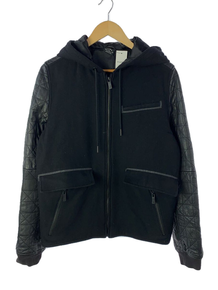 【中古】NIKE◆ジャケット/M/ウール/BLK/無地【メンズウェア】