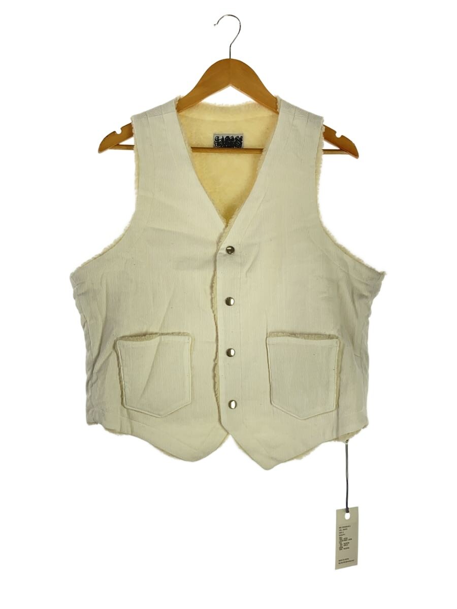 CLASS◆LONG SLAB CORDUROY VEST/3/コットン/WHT/無地/CCEA08UNI A