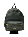 【中古】COACH◆リュック/レザー/BLK/無地/F30550【バッグ】
