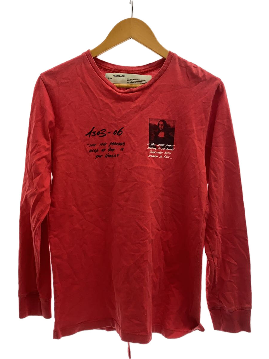 【中古】OFF-WHITE◆長袖Tシャツ/S/コットン/RED/OMAB001S18001012【メンズウェア】