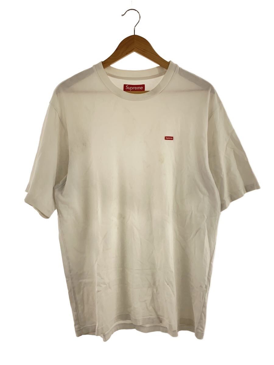 Supreme◆SMALL BOX LOGO/M/コットン/WHT/無地/汚れ
