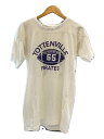 【中古】推定70s-/フットボールT/クリーム【メンズウェア】