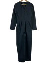 【中古】NOBLE◆24SS/ストレッチツイルコクーンオールインワン/FREE/ポリエステル/NVY【レディースウェア】