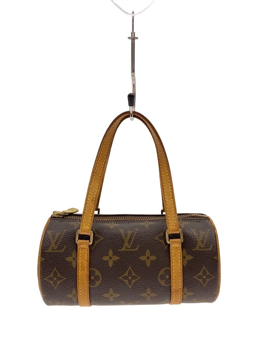 【中古】LOUIS VUITTON◆パピヨン19_モノグラム・キャンバス/PVC/BRW【バッグ】