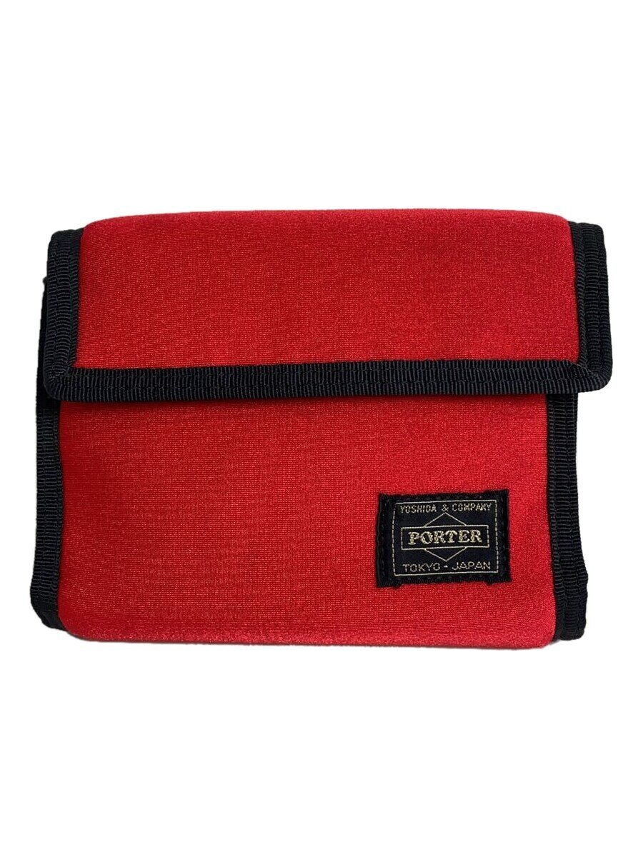 【中古】PORTER◆手帳カバー/--/RED/無地/メンズ【服飾雑貨他】