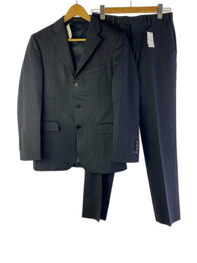 【中古】BURBERRY BLACK LABEL◆スーツ/ウール/NVY/ストライプ/BMD25-104-28【メンズウェア】 【中古】BURBERRY BLACK LABEL◆スーツ/ウール/NVY/ストライプ/BMD25-104-28【メンズウェア】