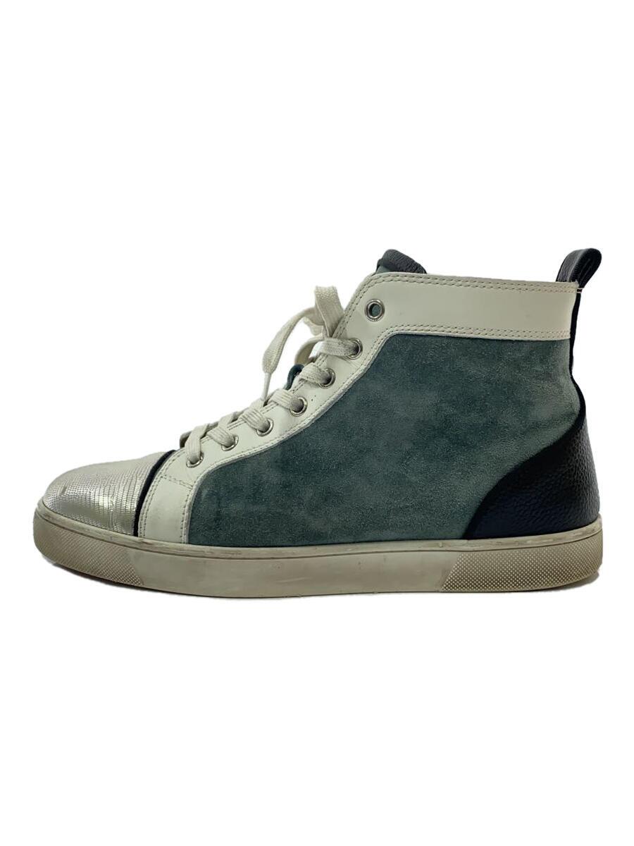 【中古】Christian Louboutin◆ハイカットスニーカー/41/グリーン/スウェード【シューズ】