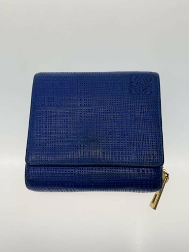 【中古】LOEWE◆2つ折り財布/レザー/BLU/レディース【服飾雑貨他】 【中古】LOEWE◆2つ折り財布/レザー/BLU/レディース【服飾雑貨他】