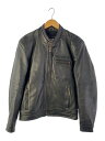 【中古】HARLEY DAVIDSON◆シングルライダースジャケット/S/レザー/BLK/無地/HARRLEY-DAVIDSON【メンズウェア】(4)
