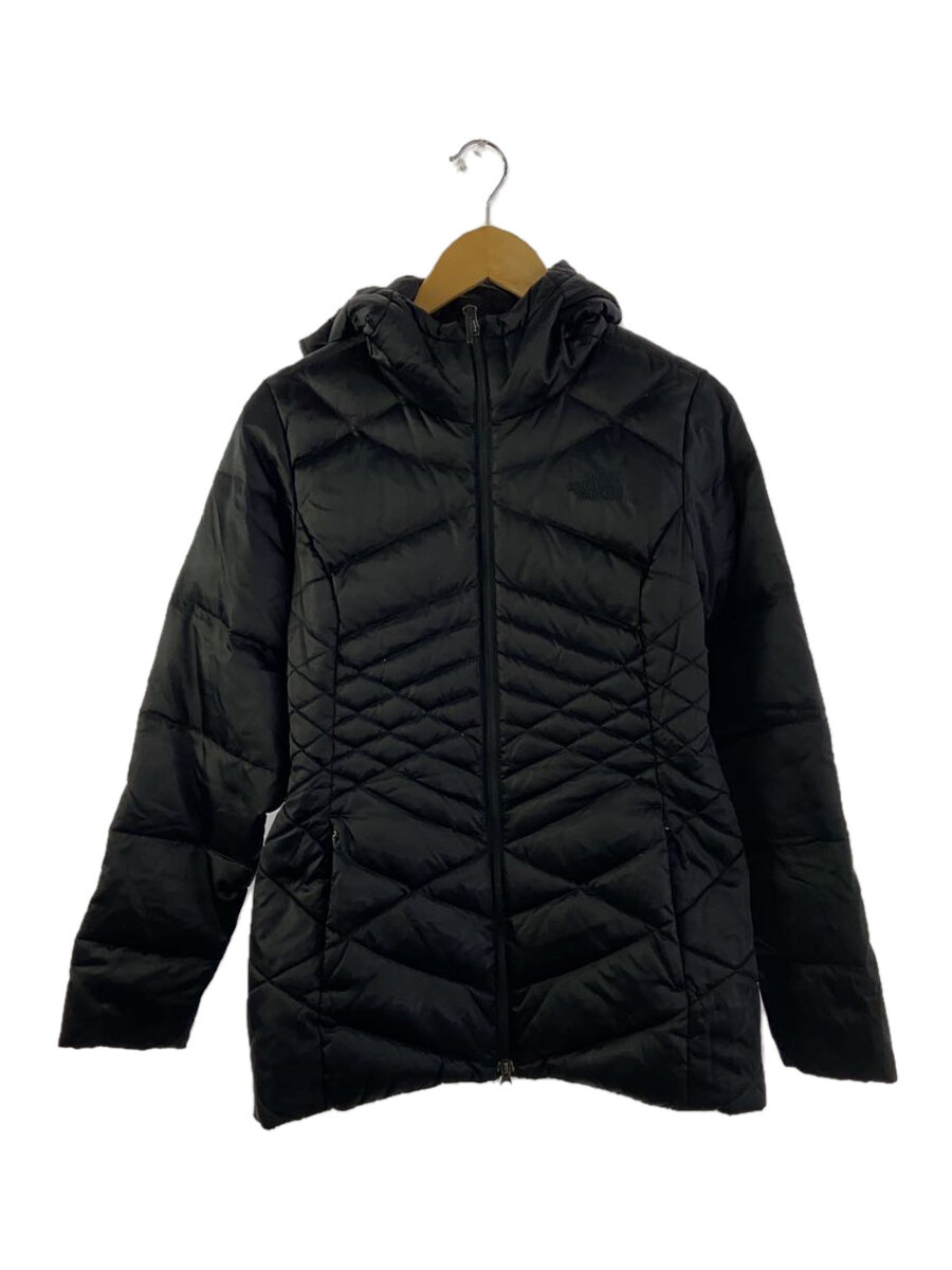【中古】THE NORTH FACE◆ダウンジャケット/M/ナイロン/BLK/無地/着用感有【レディースウェア】