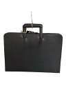【中古】PORTER◆ブリーフケース/レザー/BLK/無地【バッグ】