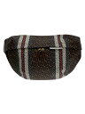 【中古】BURBERRY◆モノグラムストライプバムバッグ/sonny/XL/ウエストバッグ/PVC/BRW/総柄//【バッグ】