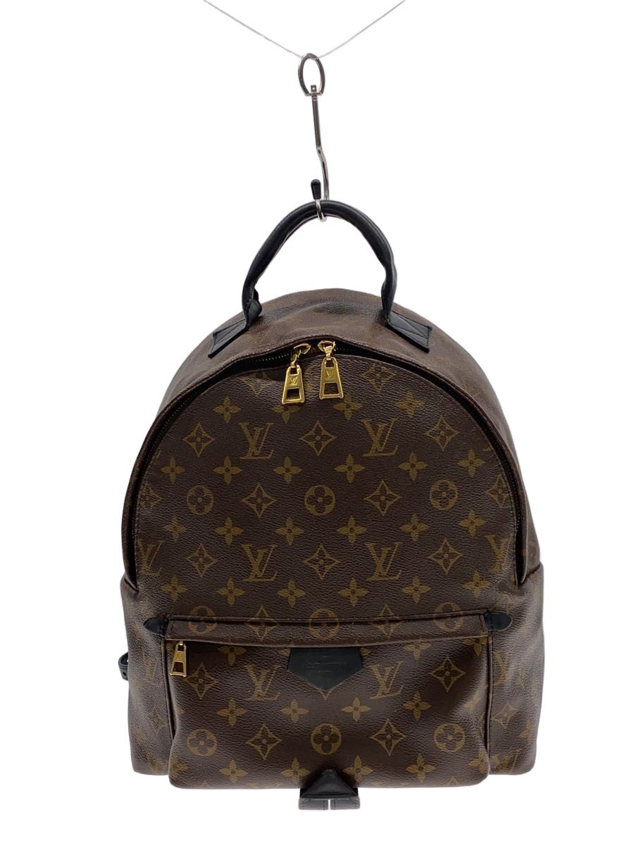 Rakuten - 【中古】LOUIS VUITTON◆1)パームスプリングス・バックパックPM_モノグラム・マカサー/PVC/BRW/総柄【バッグ】