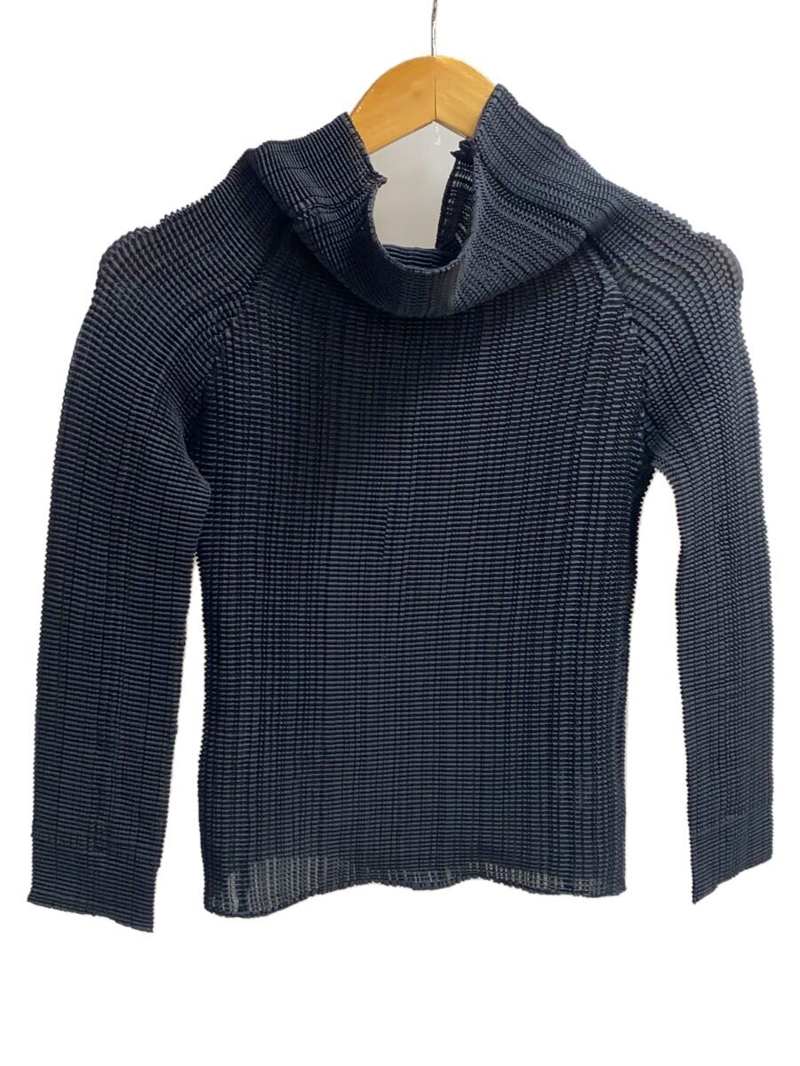 【中古】ISSEY MIYAKE FETE◆長袖カットソー/2/ポリエステル/ブラック/IF84FJ781【レディースウェア】