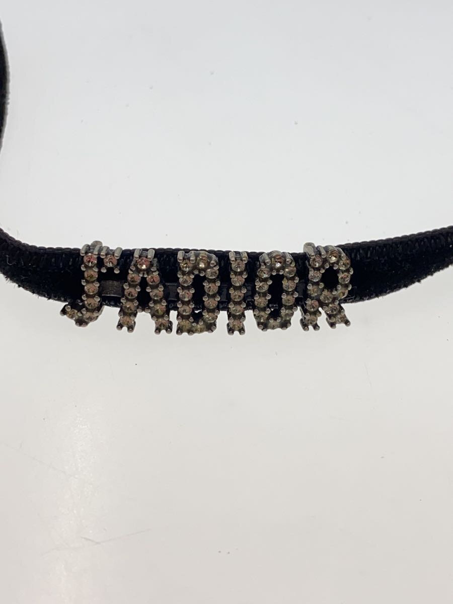 【中古】Christian Dior◆ネックレス/ブラック/レディース【服飾雑貨他】