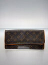 【中古】LOUIS VUITTON◆ポシェット・ツインGM_モノグラム・キャンバス_BRW/PVC/BRW【バッグ】