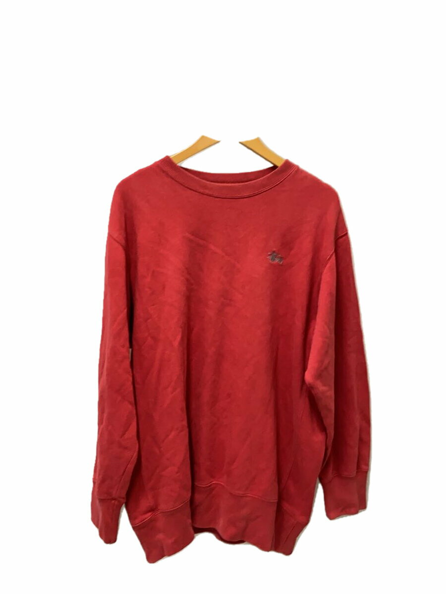 【中古】STUSSY◆スウェット/M/コットン/RED【メンズウェア】