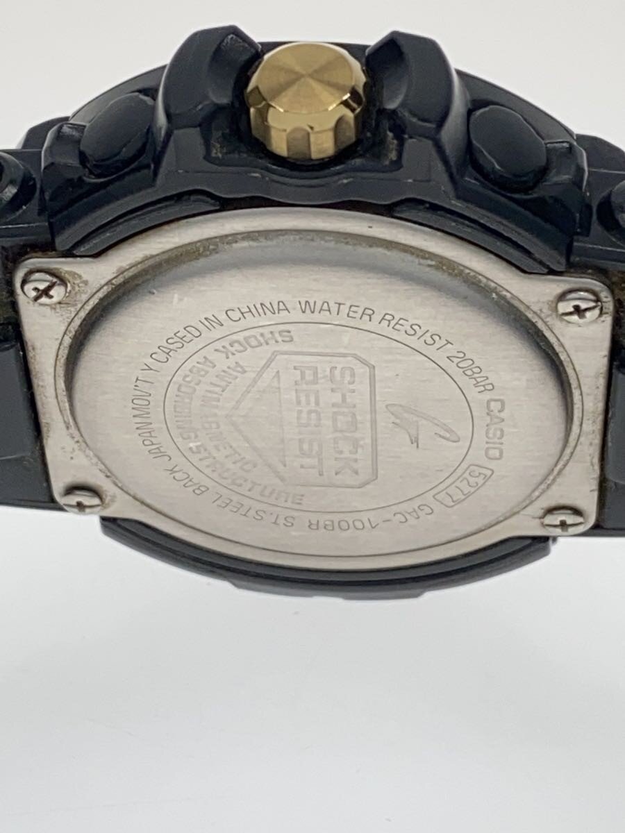 2nd STREET 楽天市場店の【中古】CASIO◆クォーツ腕時計・G-SHOCK/アナログ/ラバー/BLK/BLK/SS/GAC-100BR【服飾雑貨他】｜アングル3