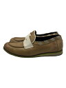 【中古】LANVIN en Bleu◆コインローファー/ベージュ/使用感有【シューズ】