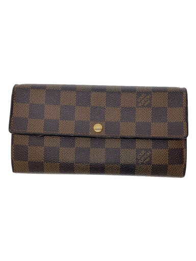 【中古】LOUIS VUITTON◆1)ポルト・フォイユ・サラ_ダミエ・エベヌ_BRW/PVC/BRW/レディース【服飾雑貨他】 【中古】LOUIS VUITTON◆1)ポルト・フォイユ・サラ_ダミエ・エベヌ_BRW/PVC/BRW/レディース【服飾雑貨他】