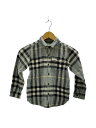 【中古】BURBERRY CHILDREN◆長袖シャツ/130cm/コットン/GRY/チェック/C9M35-832-07【キッズ】