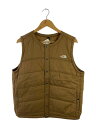 【中古】THE NORTH FACE◆MEADOW WARM VEST_メドウウォームベスト/L/ナイロン/ブラウン【メンズウェア】
