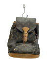 【中古】LOUIS VUITTON◆モンスリMM_モノグラム・キャンバス_BRW/PVC/BRW/総柄/M51136【バッグ】