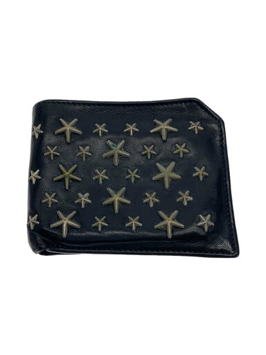 【中古】JIMMY CHOO◆2つ折り財布/--/BLK/レディース【服飾雑貨他】 【中古】JIMMY CHOO◆2つ折り財布/--/BLK/レディース【服飾雑貨他】