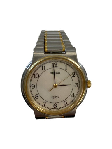 【中古】SEIKO◆spirit/クォーツ腕時計/アナログ/ステンレス/BEG/SLV【服飾雑貨他】 【中古】SEIKO◆spirit/クォーツ腕時計/アナログ/ステンレス/BEG/SLV【服飾雑貨他】