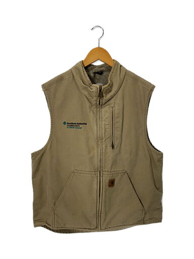 【中古】Carhartt◆企業ロゴ/カバーオール/L/コットン/BEG【メンズウェア】 【中古】Carhartt◆企業ロゴ/カバーオール/L/コットン/BEG【メンズウェア】