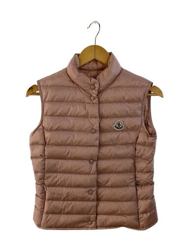 【中古】MONCLER◆LIANE GILET/ダウンベスト/0/ナイロン/PNK/無地/F10931A10200 53048//【レディースウェア】 【中古】MONCLER◆LIANE GILET/ダウンベスト/0/ナイロン/PNK/無地/F10931A10200 53048//【レディースウェア】