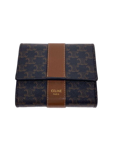 【中古】CELINE◆3つ折り財布/レザー/BRW/レディース【服飾雑貨他】 【中古】CELINE◆3つ折り財布/レザー/BRW/レディース【服飾雑貨他】