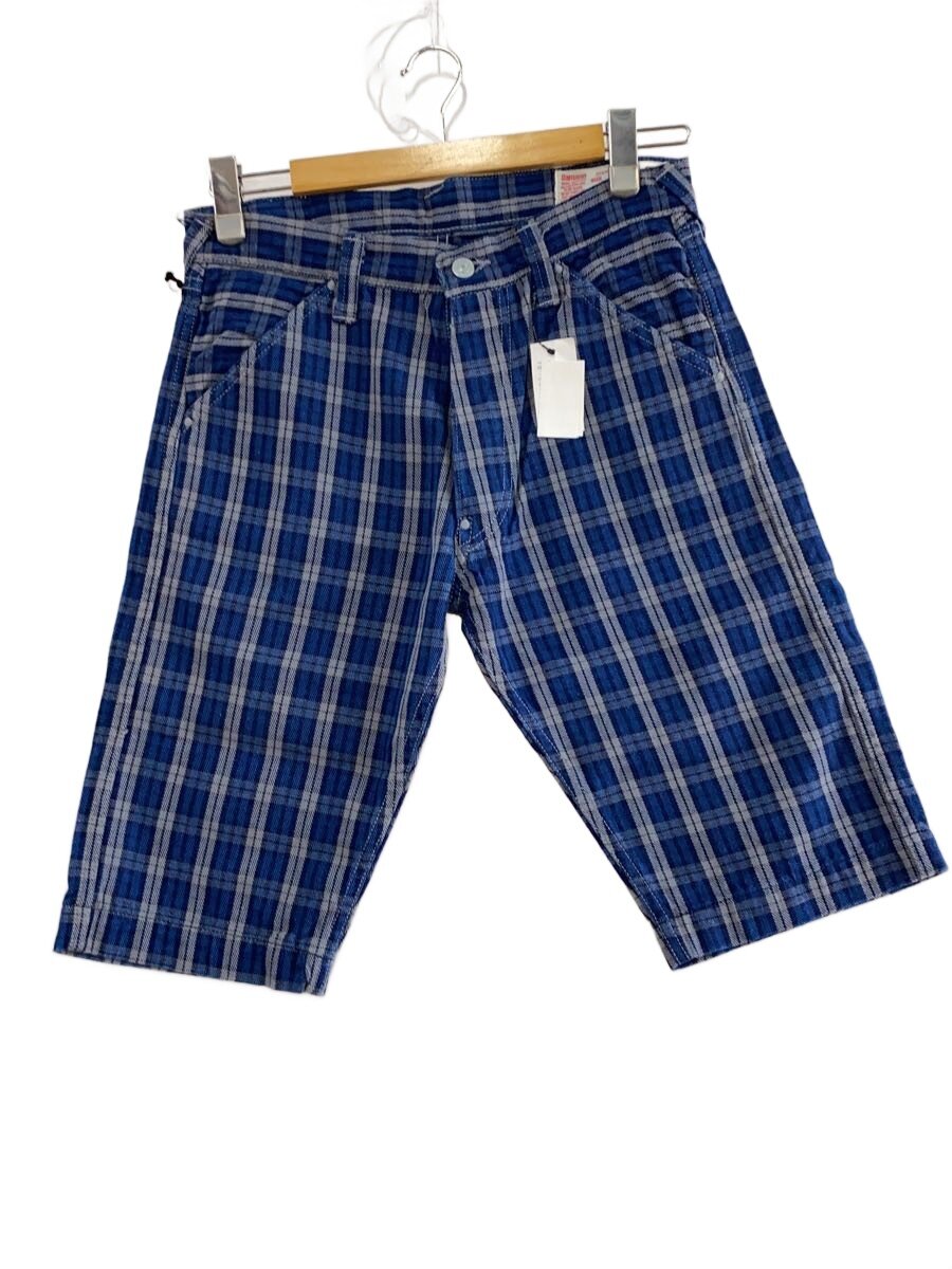 【中古】EVISU◆ショートパンツ/32/コットン/BLU/チェック//【メンズウェア】