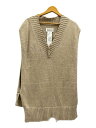 【中古】Maison Margiela◆ニットベスト(厚手)/M/コットン/BEG/S50TH0056 S17992【メンズウェア】