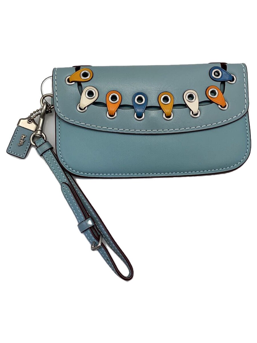【中古】COACH◆長財布/レザー/BLU/レディース/10570【服飾雑貨他】