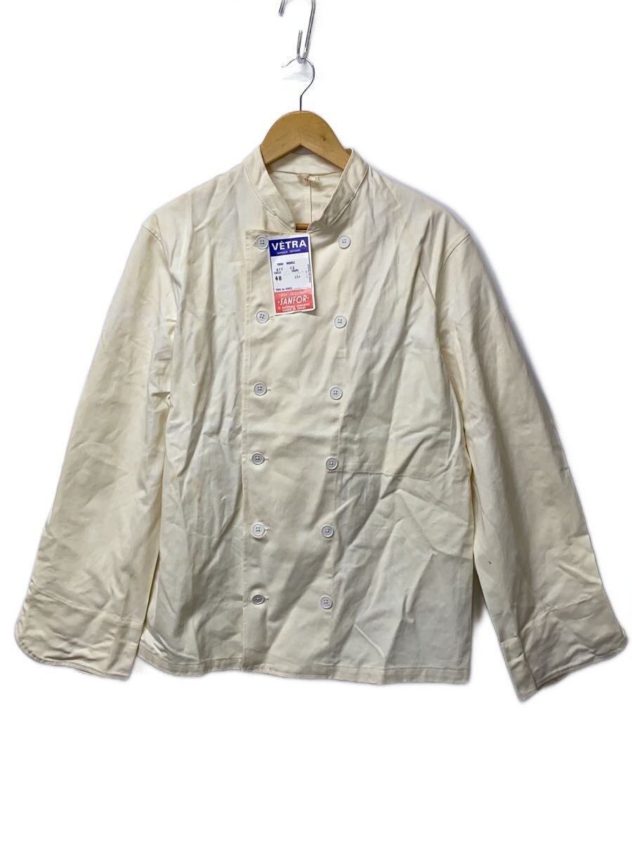 SANFOR◆ドイツ軍/コックジャケット/デッドストック/ジャケット/48/--/WHT/無地